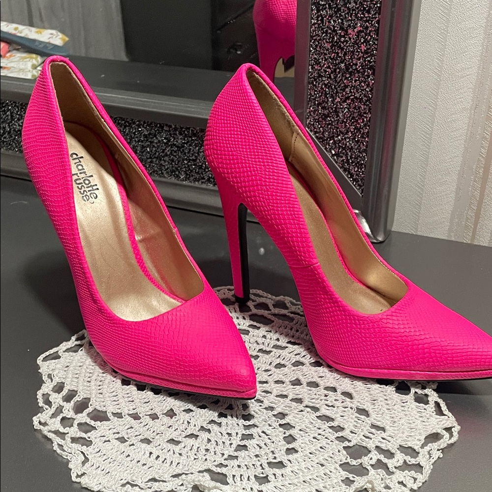 Charlotte Russe Vibrant Pink Heels